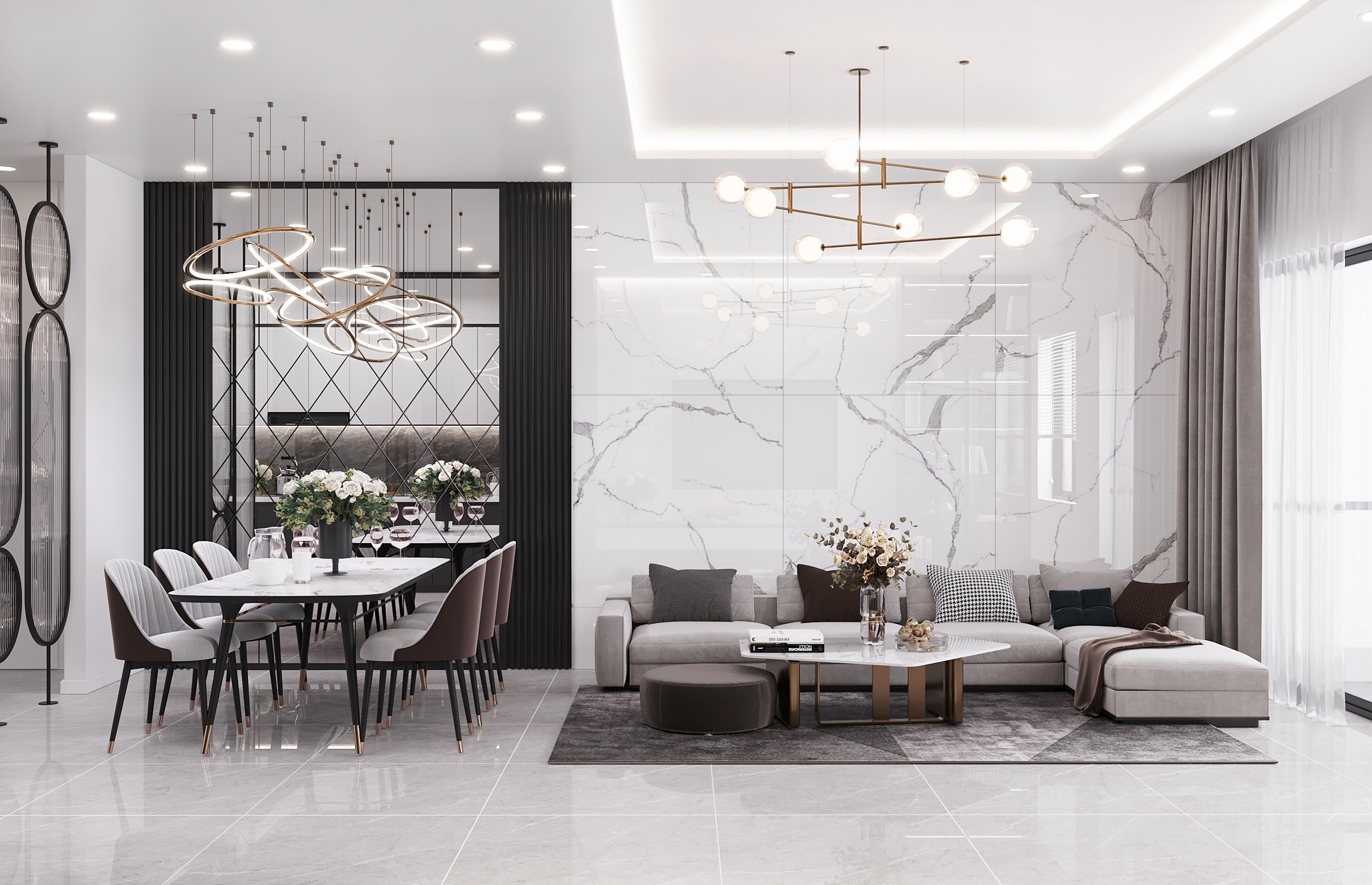 Gạch phòng khách nên chọn men matt hay men bóng?