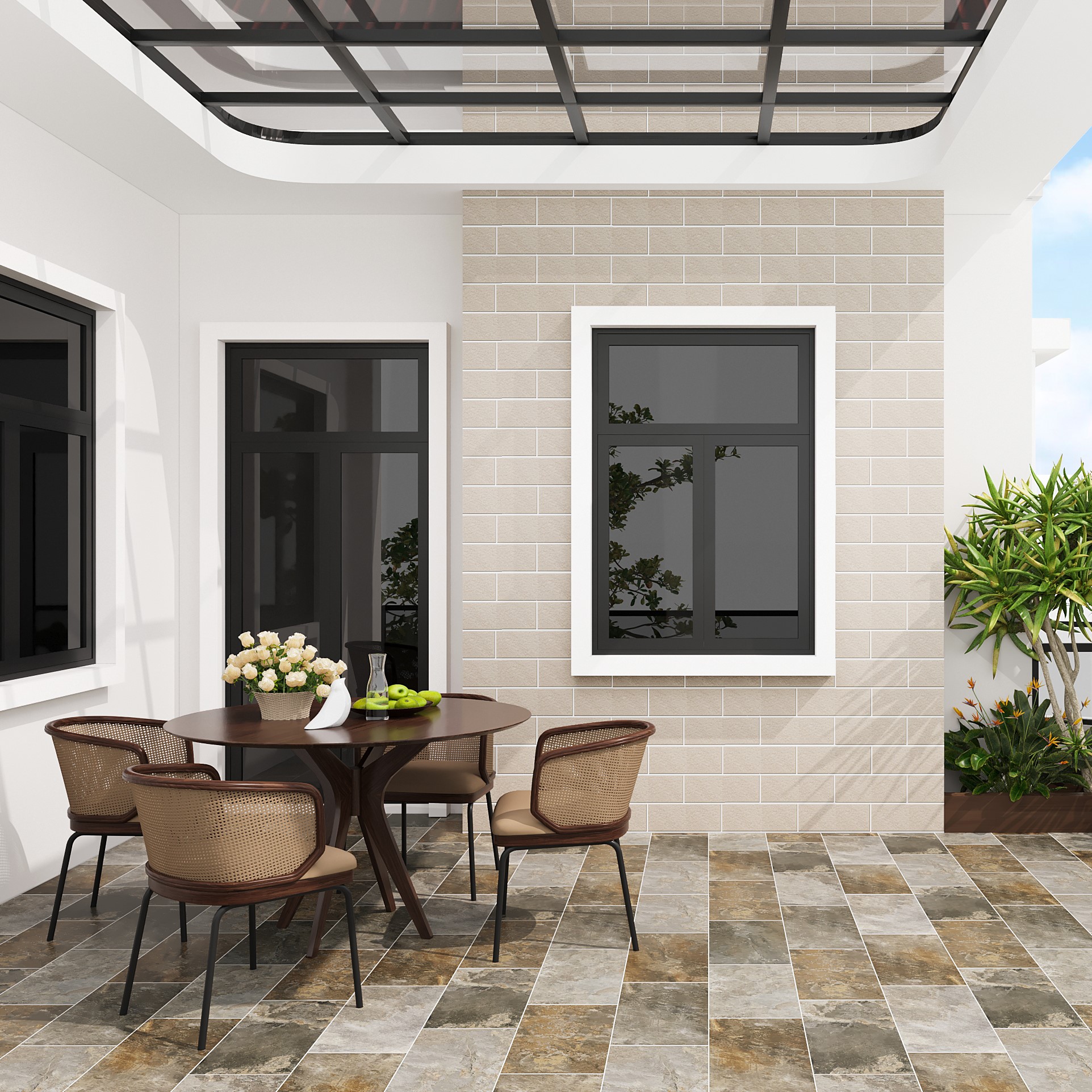 Gạch ốp tường ngoài trời – Giải pháp bền đẹp, chống thấm tối ưu