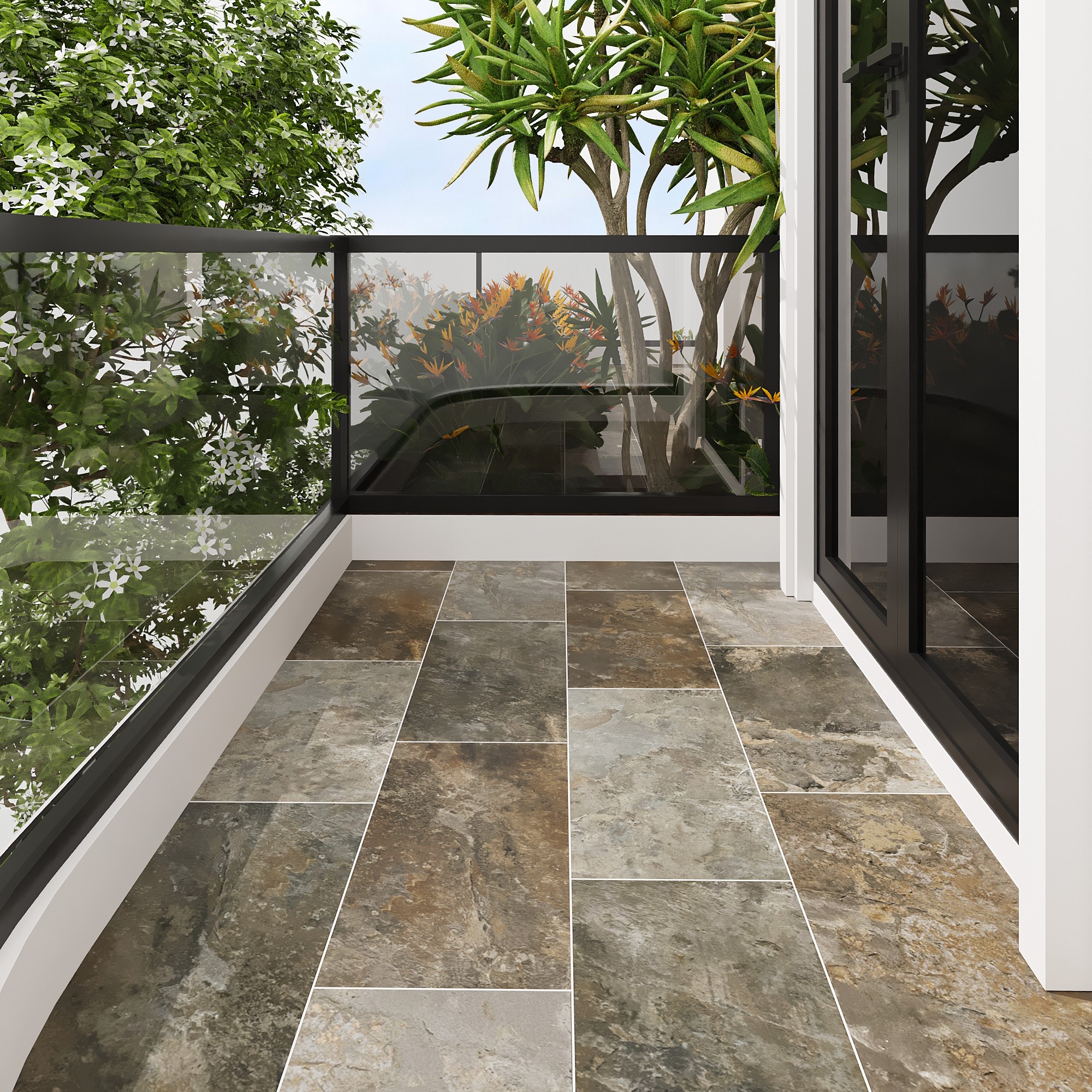 Có nên lát gạch ban công giống gạch trong phòng?