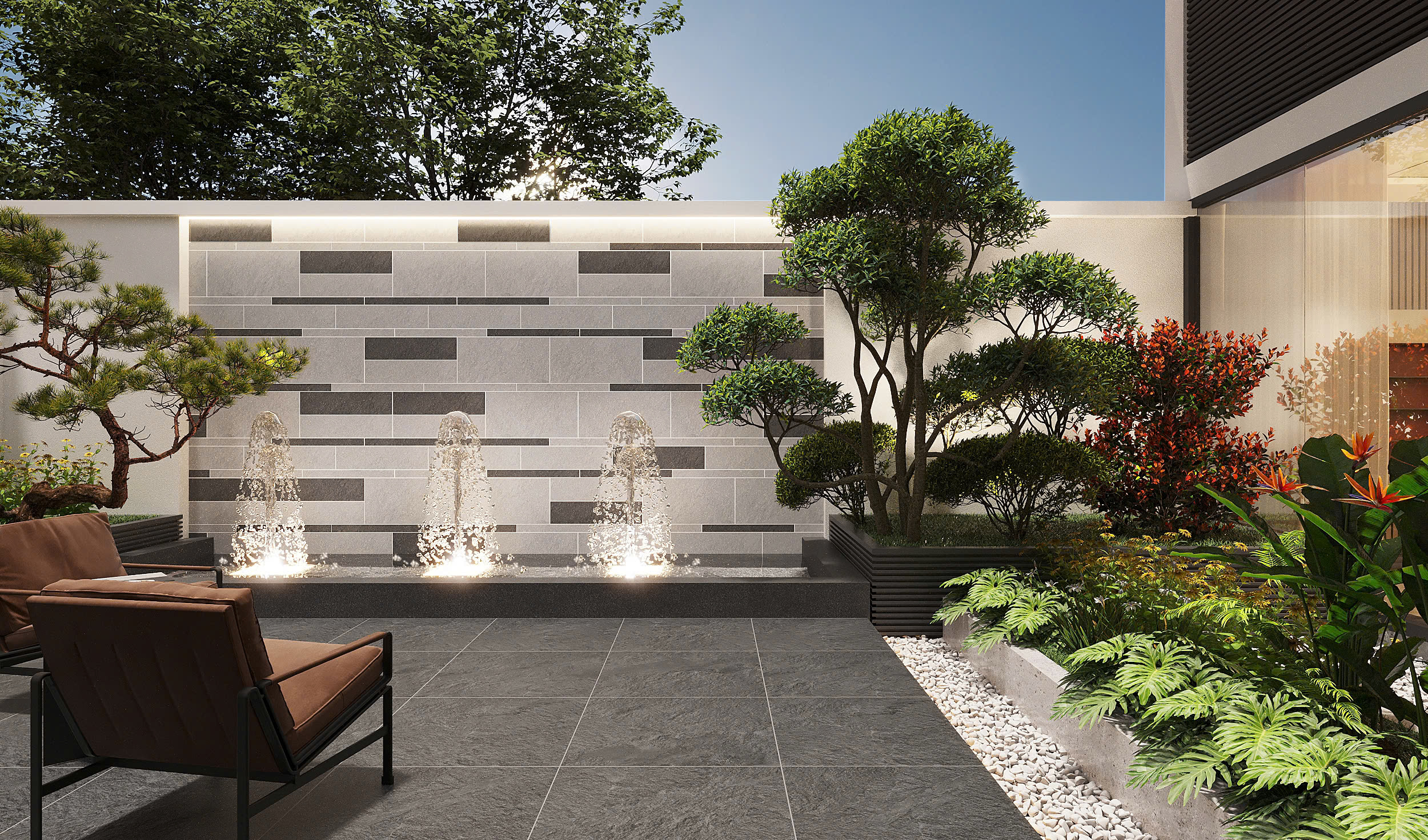 Bí quyết chọn gạch lát sân vườn chống trơn an toàn & thẩm mỹ