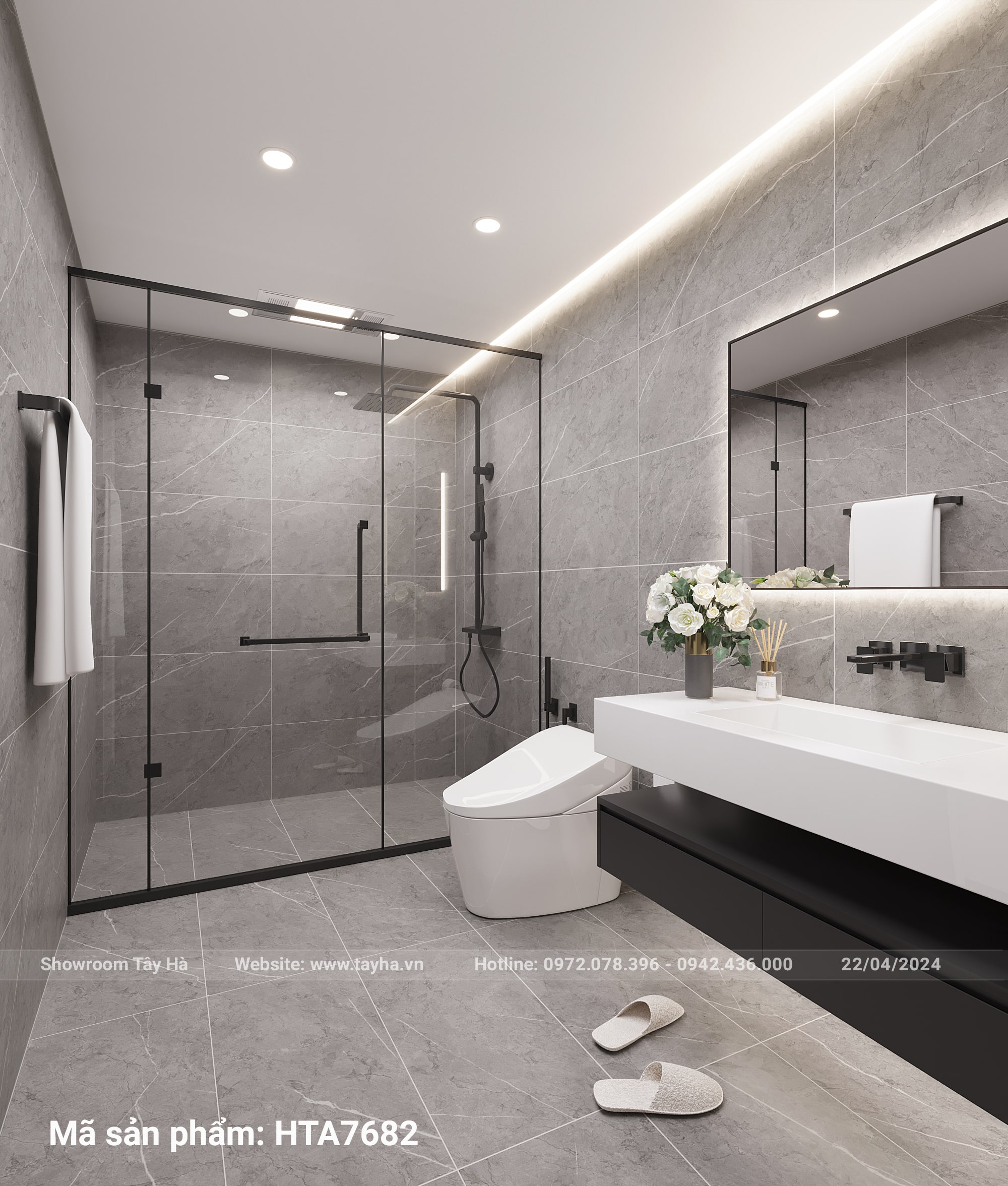 Gạch 40x80cm – Xu hướng mới cho phòng tắm hiện đại 2025