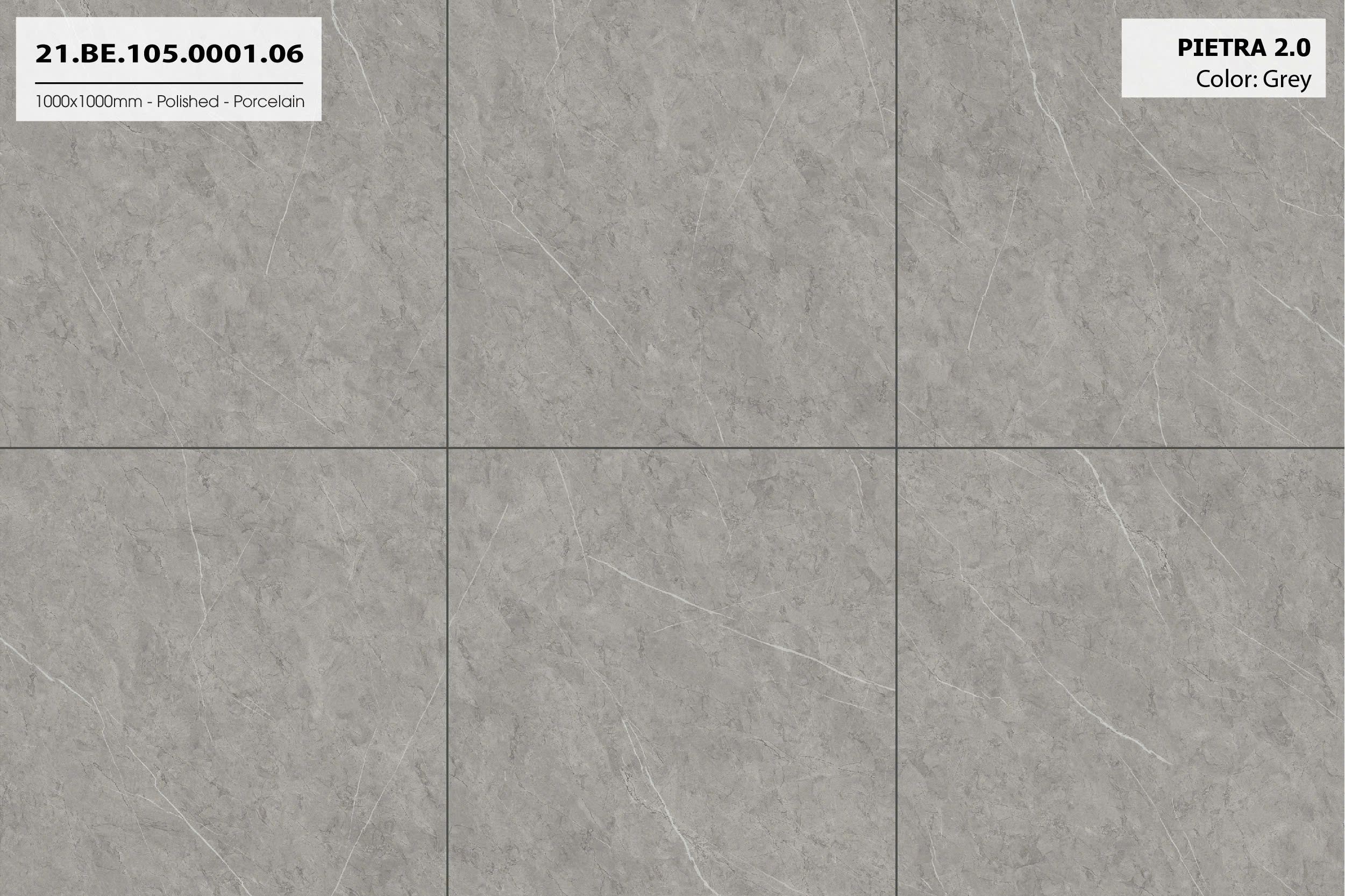 Gạch ốp lát Á Mỹ 1000x1000mm Pietra 2.0 0001.06